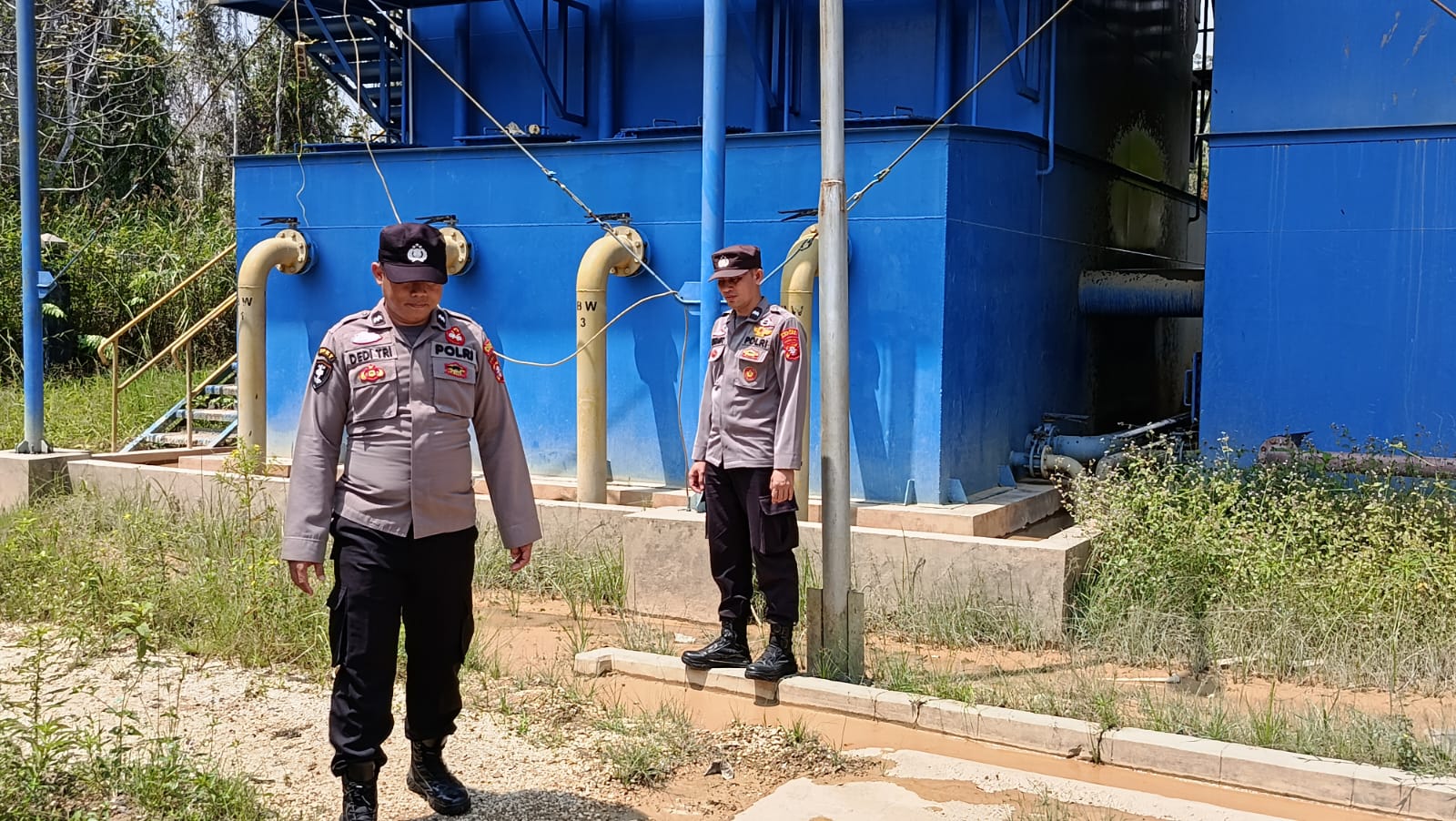 Personil Polsek kapuas Tengah laksanakan Patroli ke objek vital ke PDAM unit Pujon.