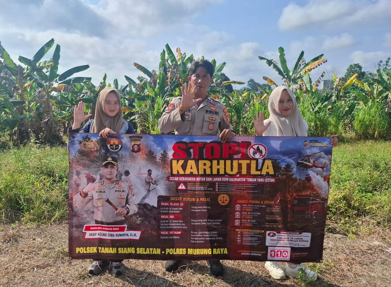 Bhabinkamtibmas Sosialisasikan Larangan Karhutla Ke Warga Olung Muro