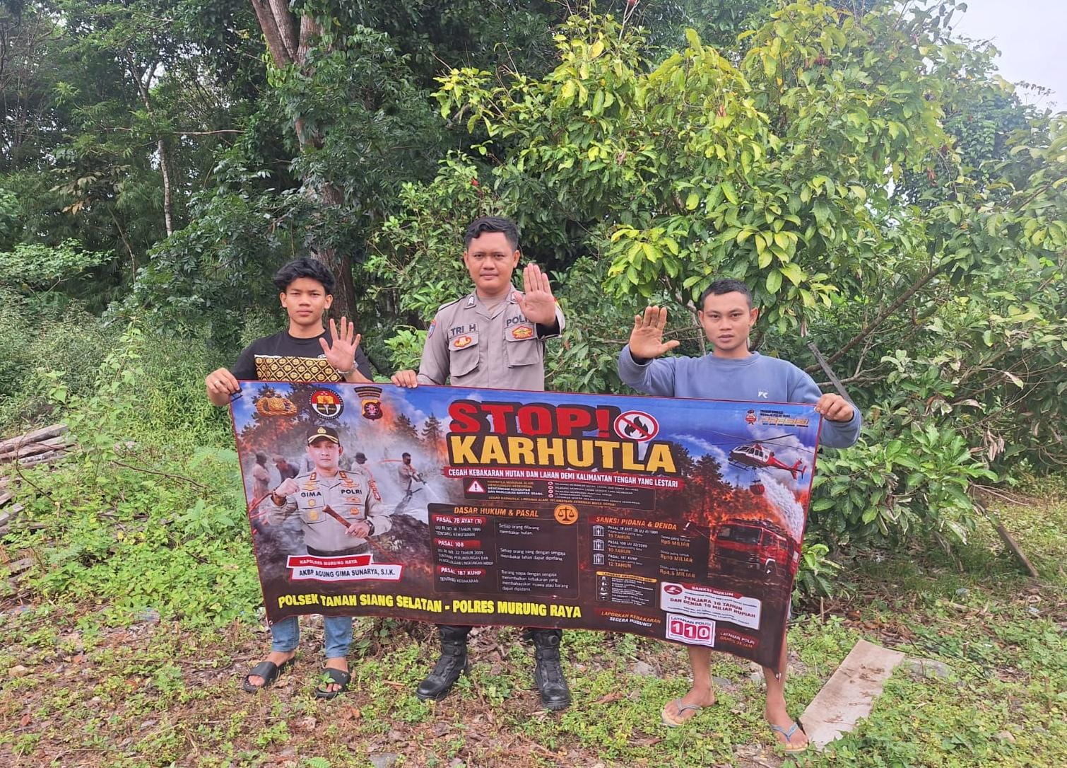 Bhabinkamtibmas Polsek Tanah Siang Selatan Sosialisasikan Larangan Karhutla Ke Warga Datah Kotou