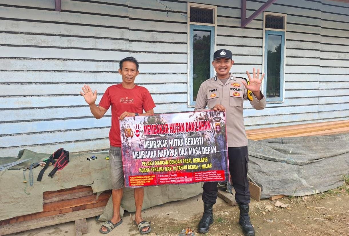 Polsek Murung Sosialisasi Larangan Karhutla Di Desa Batu Putih