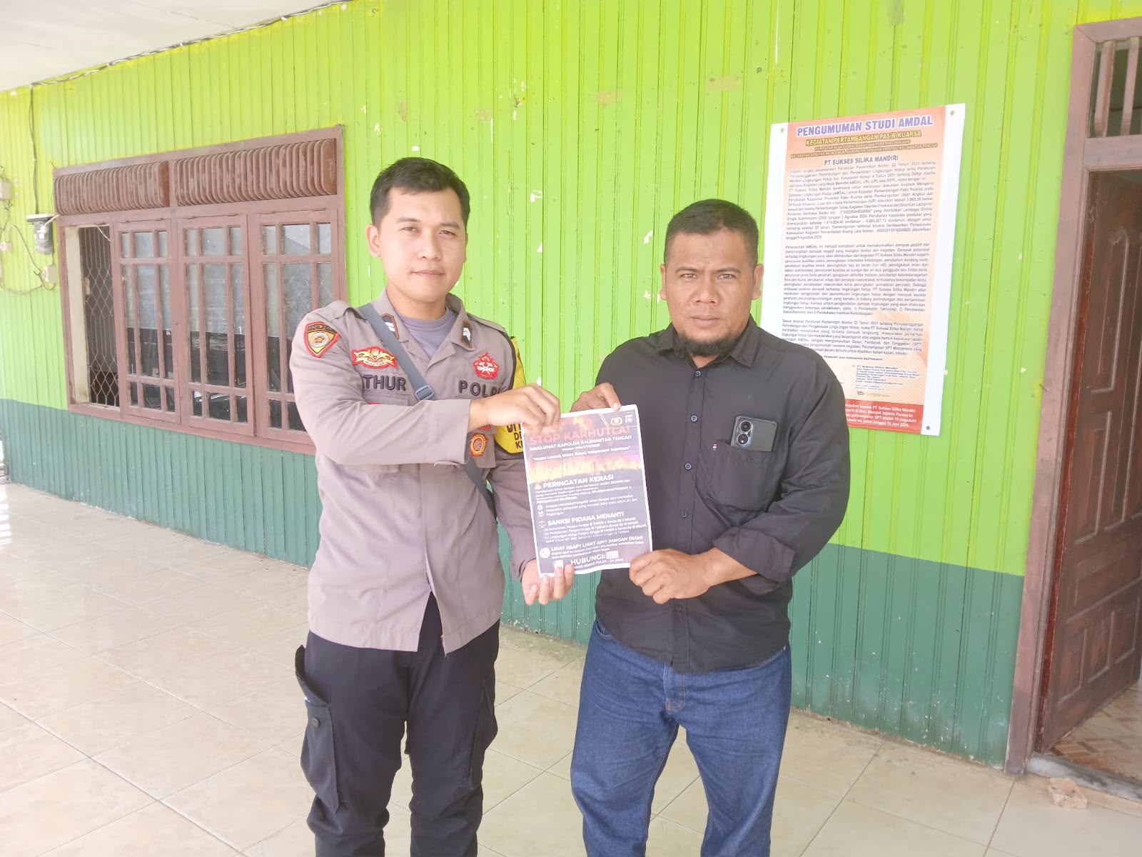 CEGAH KARHUTLA SEJAK DINI, BHABINKAMTIBMAS AJAK WARGA DESA PEMATANG PANJANG TIDAK MEMBAKAR LAHAN