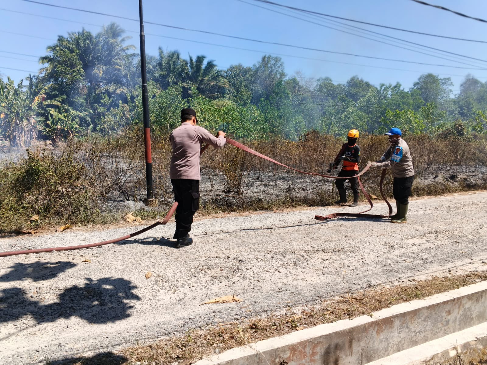 Polres Kobar Bersama Instansi Terkait Lakukan Groundcheck Titik Hotspot di Kel. Baru Arut Selatan, Lahan 50×70 Meter Dilahap Sijago Merah