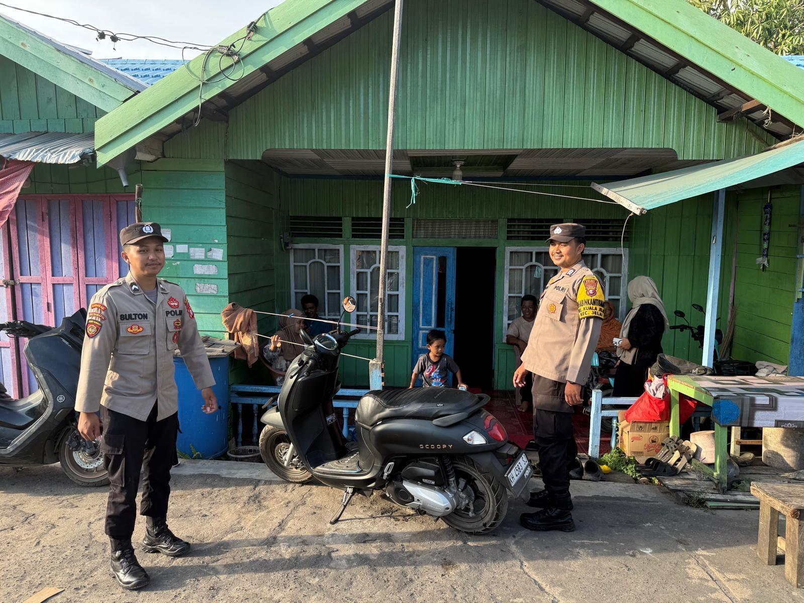 Jalin Kedekatan dan Serap Informasi Warga, Polsek Jelai Laksanakan Sambang Dialogis Pagi Hari