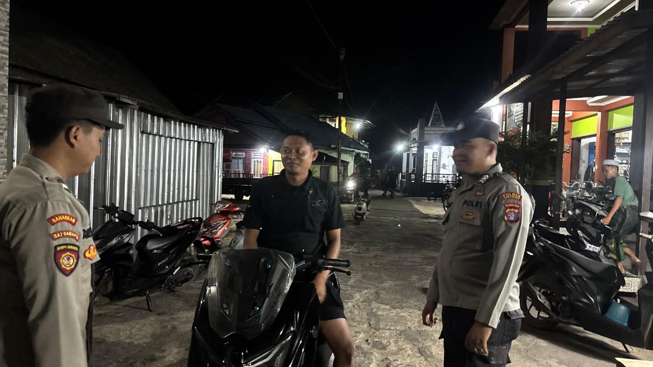 Antisipasi Gangguan Kamtibmas pada Malam Hari, Polsek Jelai Gelar KRYD di Sejumlah Titik