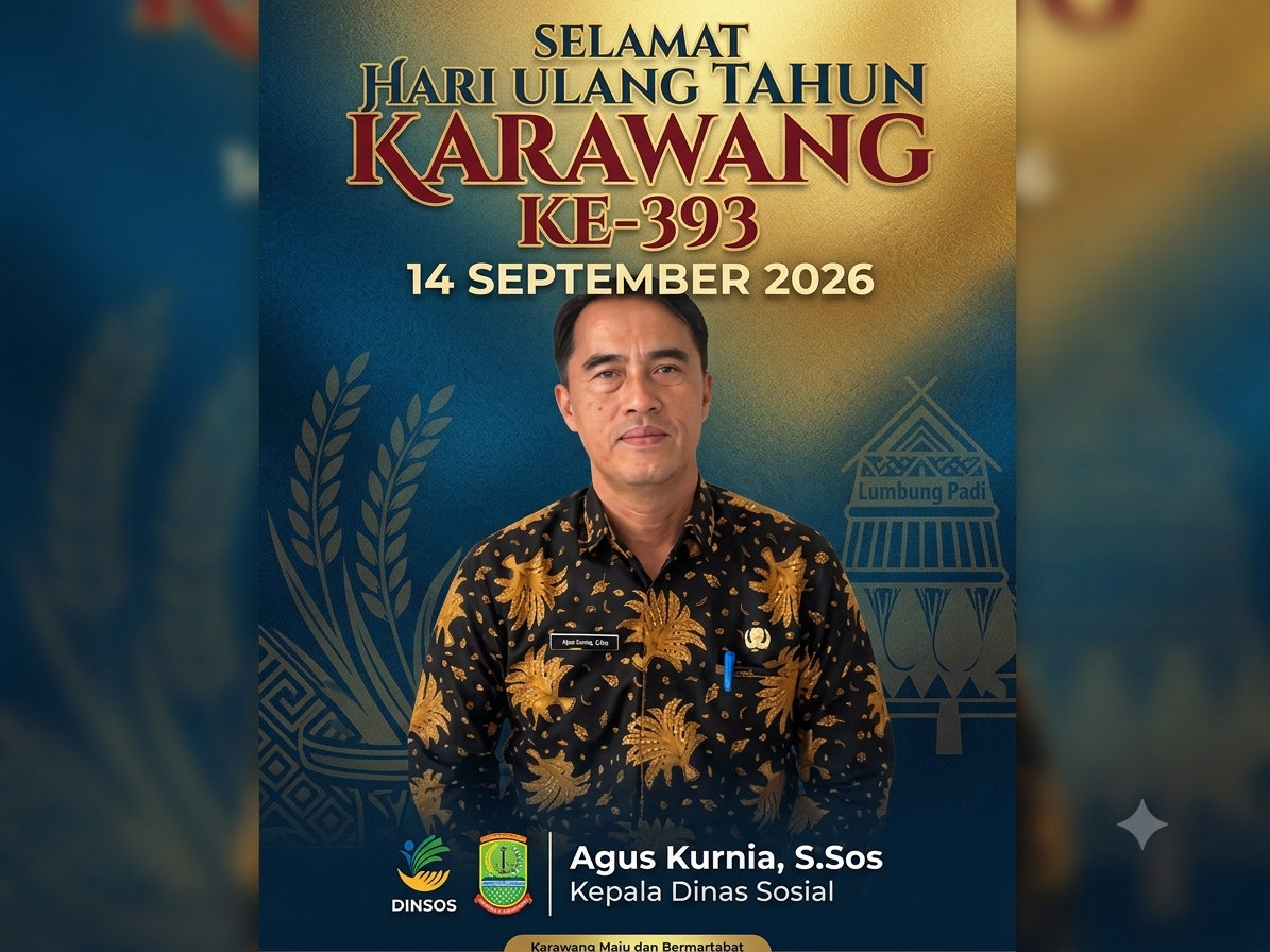 Ucapan Selamat Kadinsos Karawang