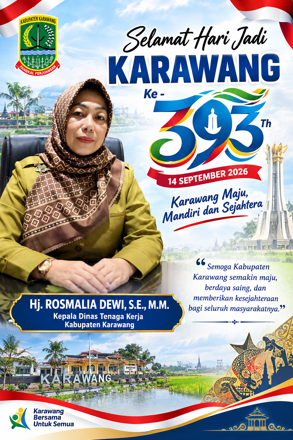 Ucapan Selamat Kadisnaker Karawang