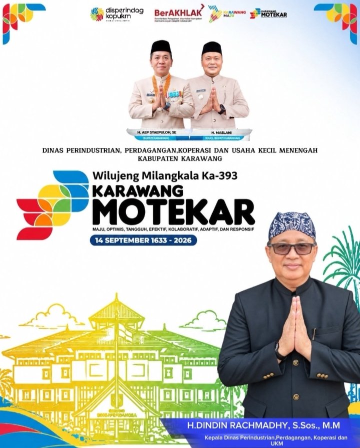 Ucapan Selamat HUT Karawang Kadis Perindag